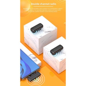 میکروفون یقه ای بی سیم گرین لاین مدل GN2WMICTYCBK رابط Type-C